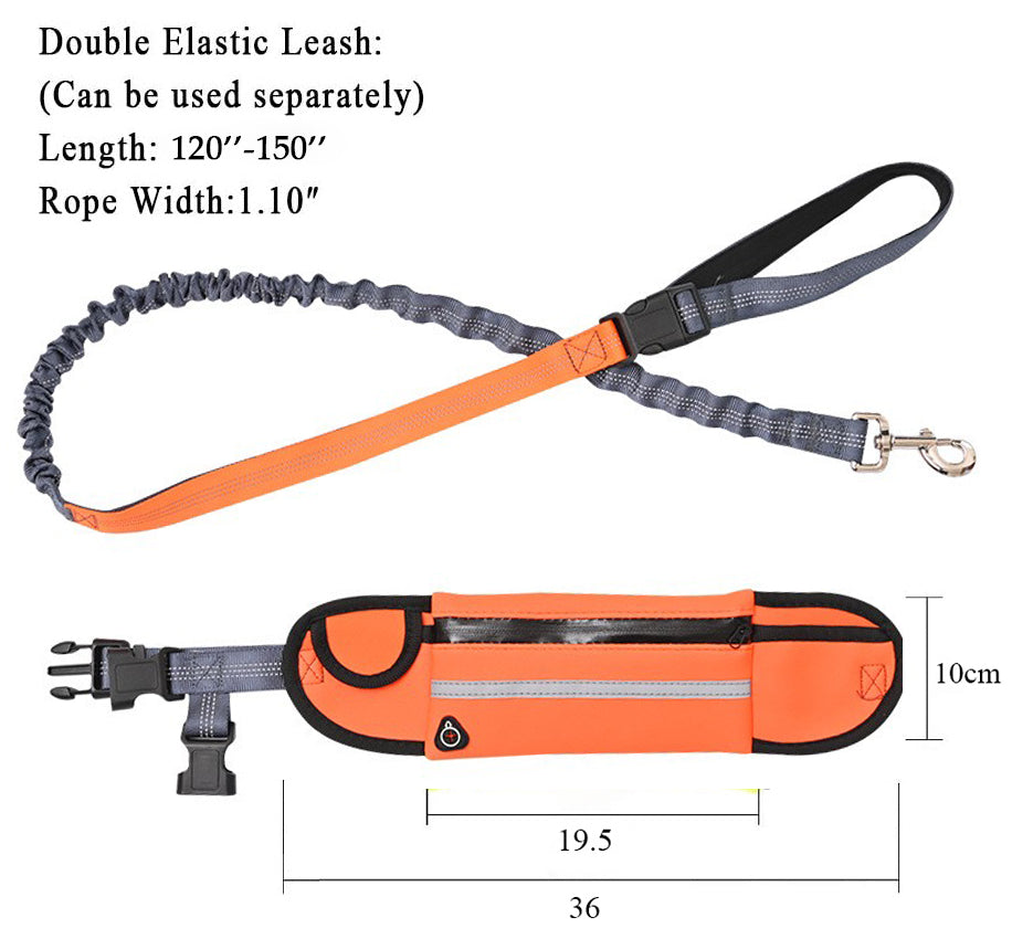 Hands-Free Dog Leash Bag – Adjustable & Reflective